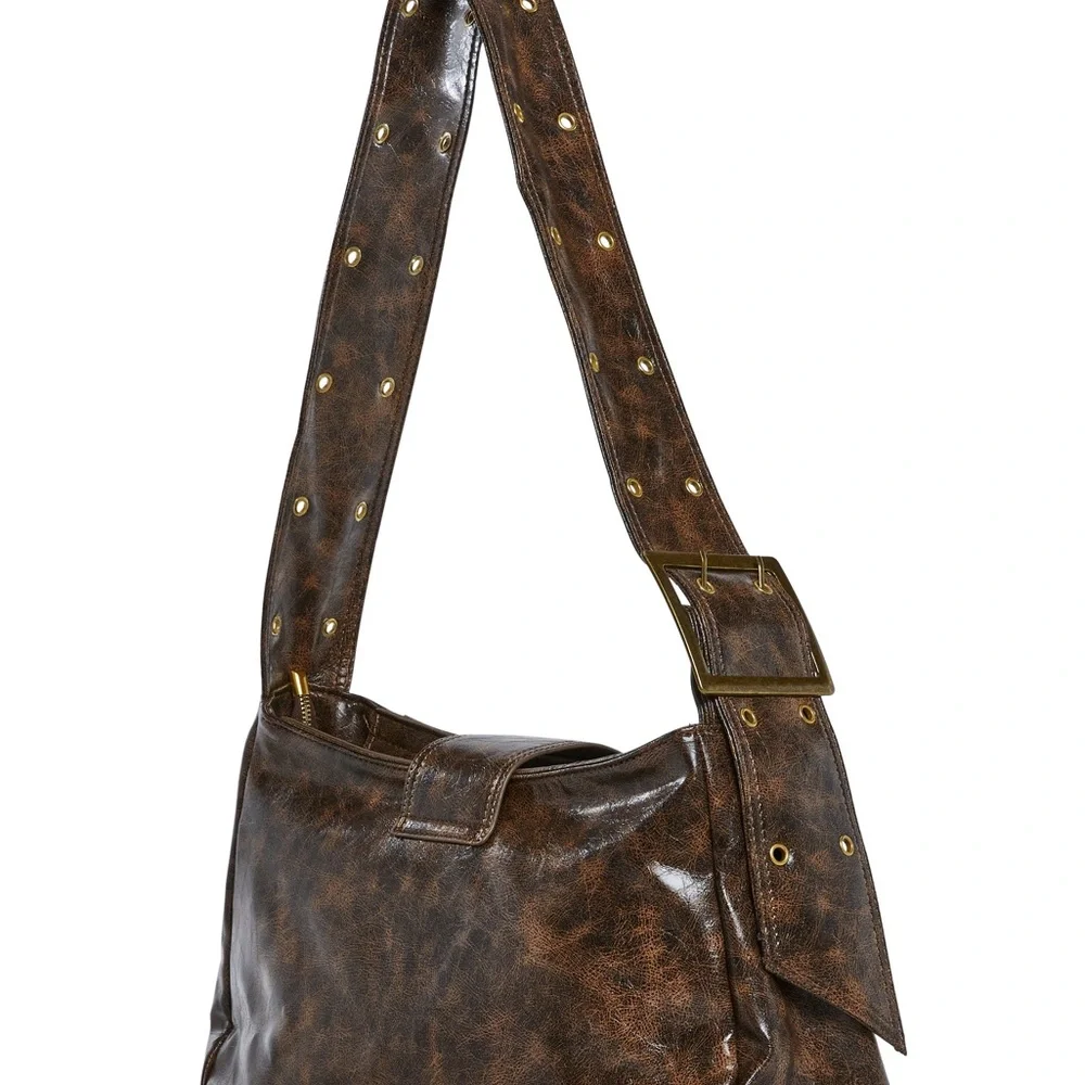 Brown Leather Shoulder Bag